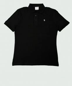 Tulones Black & White Currency Collector International Polo Tops