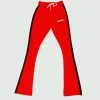 Bottoms Red & Black Tulones Stacked Track Pants