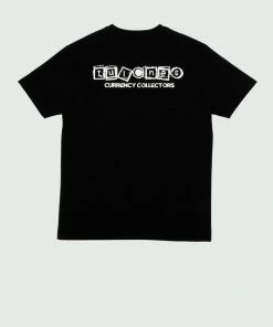 Tulones Black & White Currencies Scribble T-Shirt