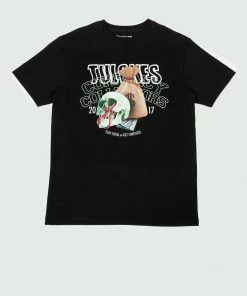 Black Tulones Skull Money Bag T-Shirt