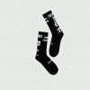 Black Tulones Currency Symbol Soccer Socks