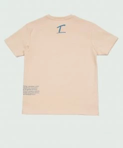 Tulones T-Shirts Cream & Royal Logo Statement T Shirt