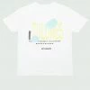 Tulones White & Aqua Stay Loyal Pyramid T-Shirt Tops