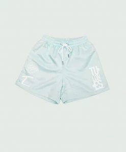Tulones Mint T Underline Benji Head Stacked Logo Running Shorts