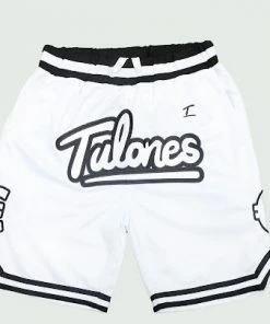 Bottoms White & Black Tulones Basketball Shorts