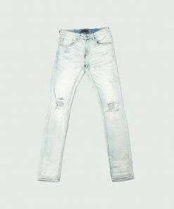 Tulones Light Wash Wrinkle Jeans Bottoms