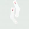 Accessories White & Red Tulones Stacked Logo Socks