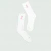 Accessories White & Pink Tulones Stacked Logo Socks