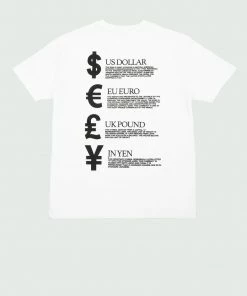 Tulones White & Black Currency Collector Worldwide T-Shirt