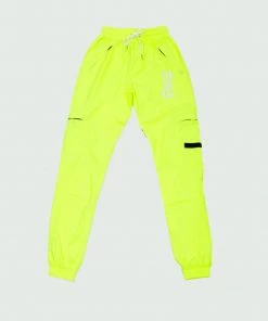 Bottoms Green Tulones Stacked Logo Nylon Cargo Pants