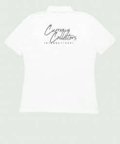 Tulones White & Black Currency Collector International Polo Tops