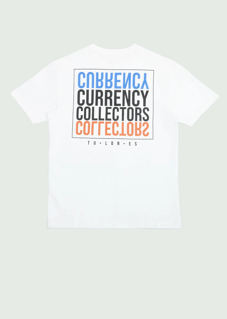Tulones White Currency Collectors Box Design T-Shirt Tops